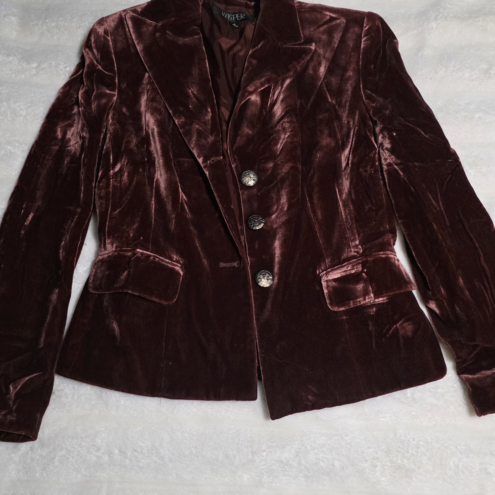 Velvet Burgundy Blazer